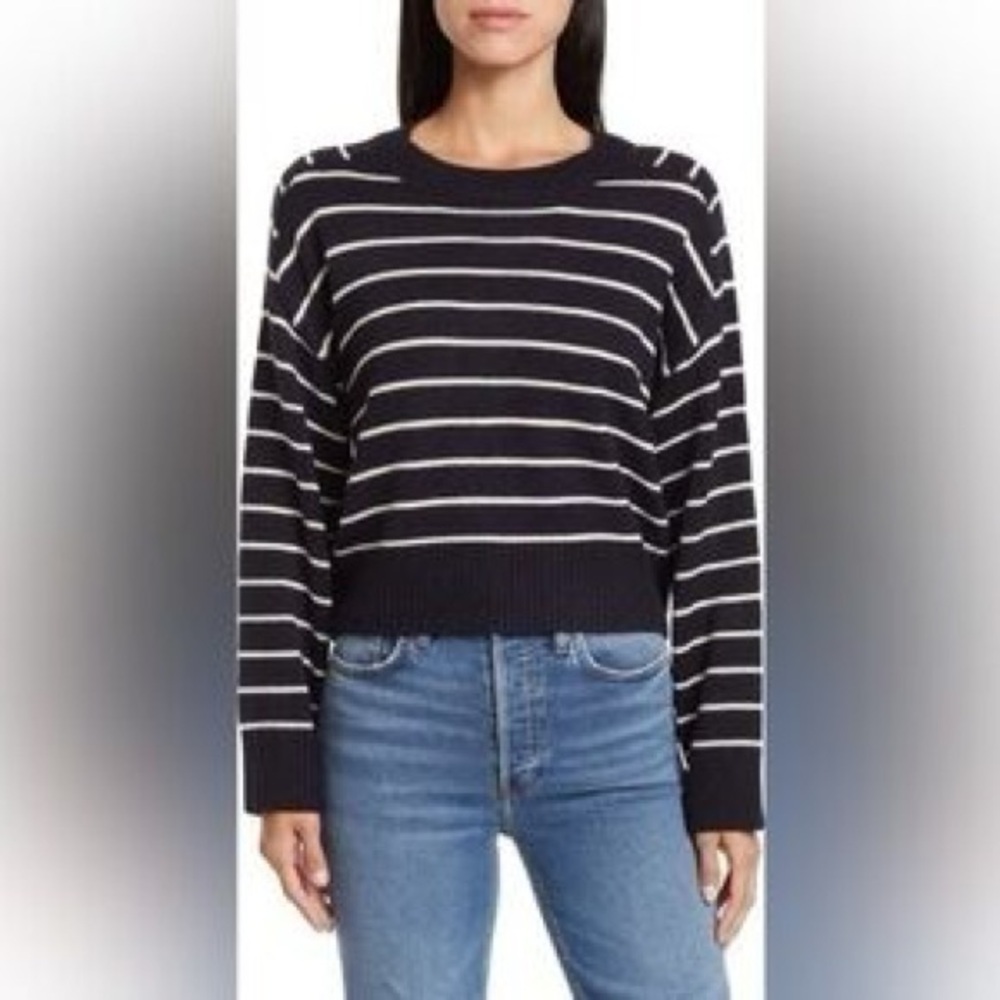 🌟3 for $30🌟 T Tahari Knit Sweater, Navy/White Striped, Small